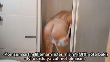 Duş alan komşumu dikizleme pornosu - Türk