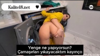 Türbanlı yenge porno filmi - Yenge sikişi